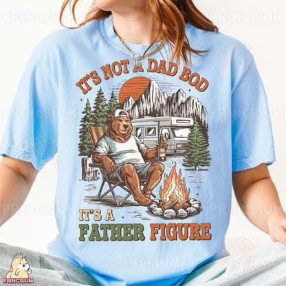 a woman wearing a t - shirt with a picture of a bear sitting in a