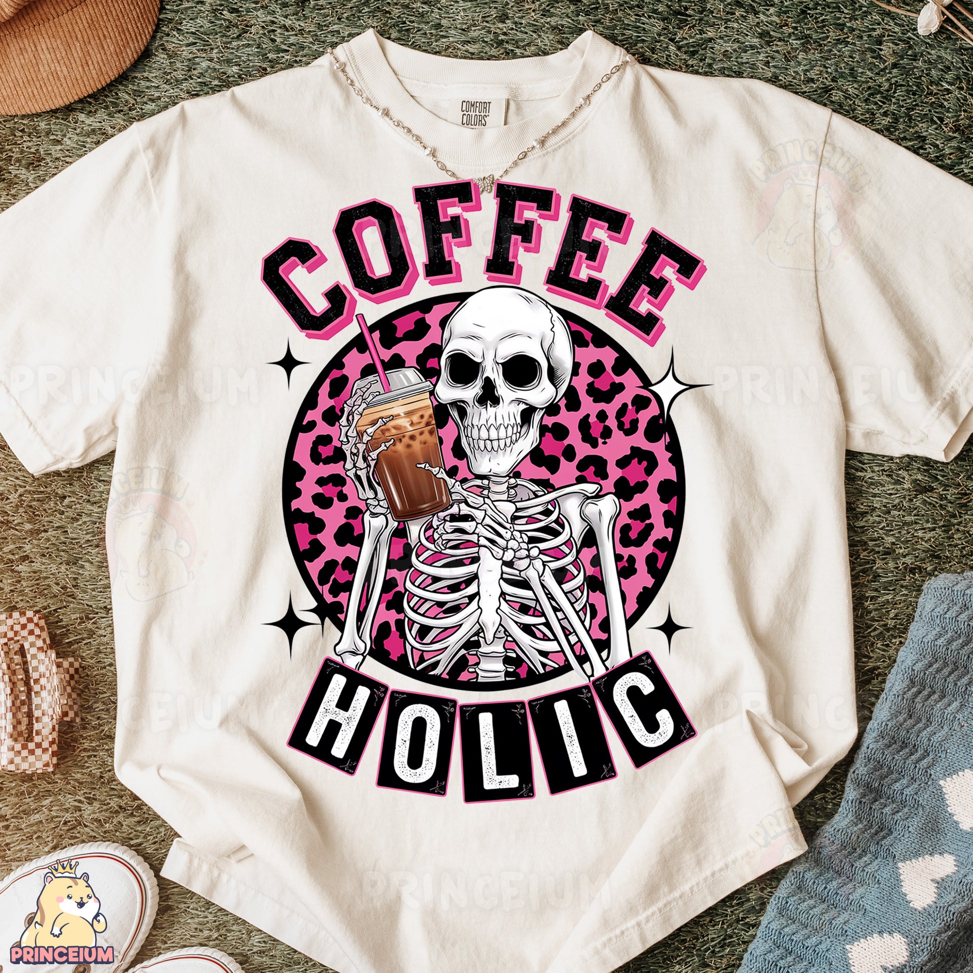 a t - shirt with a skeleton holding a football