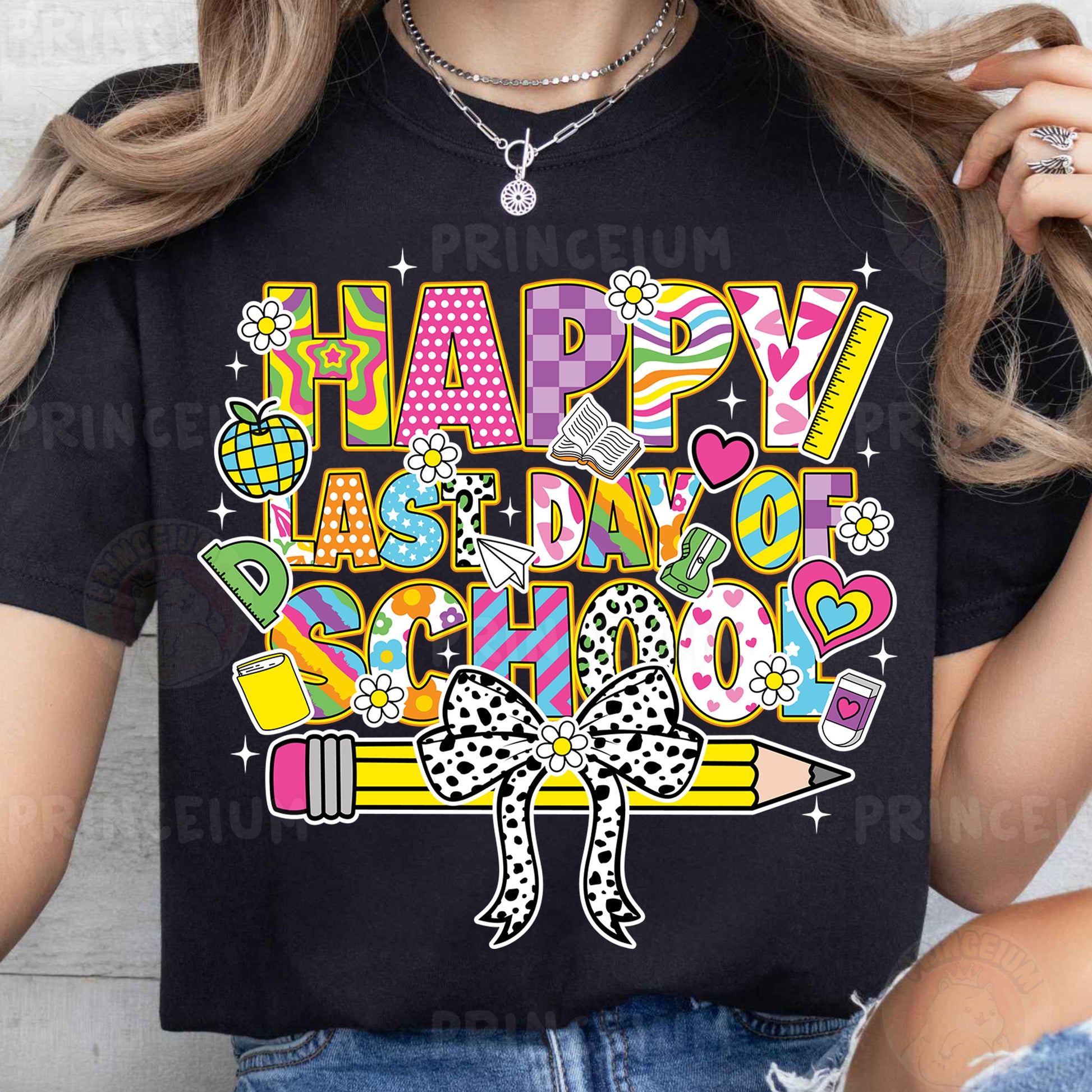 a woman wearing a happy new years tshirt