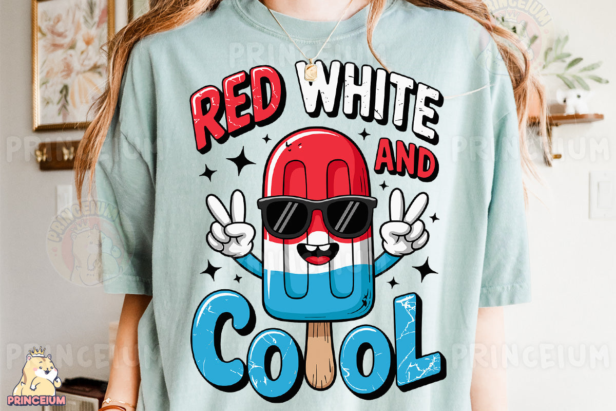 a woman wearing a red white and blue shirt