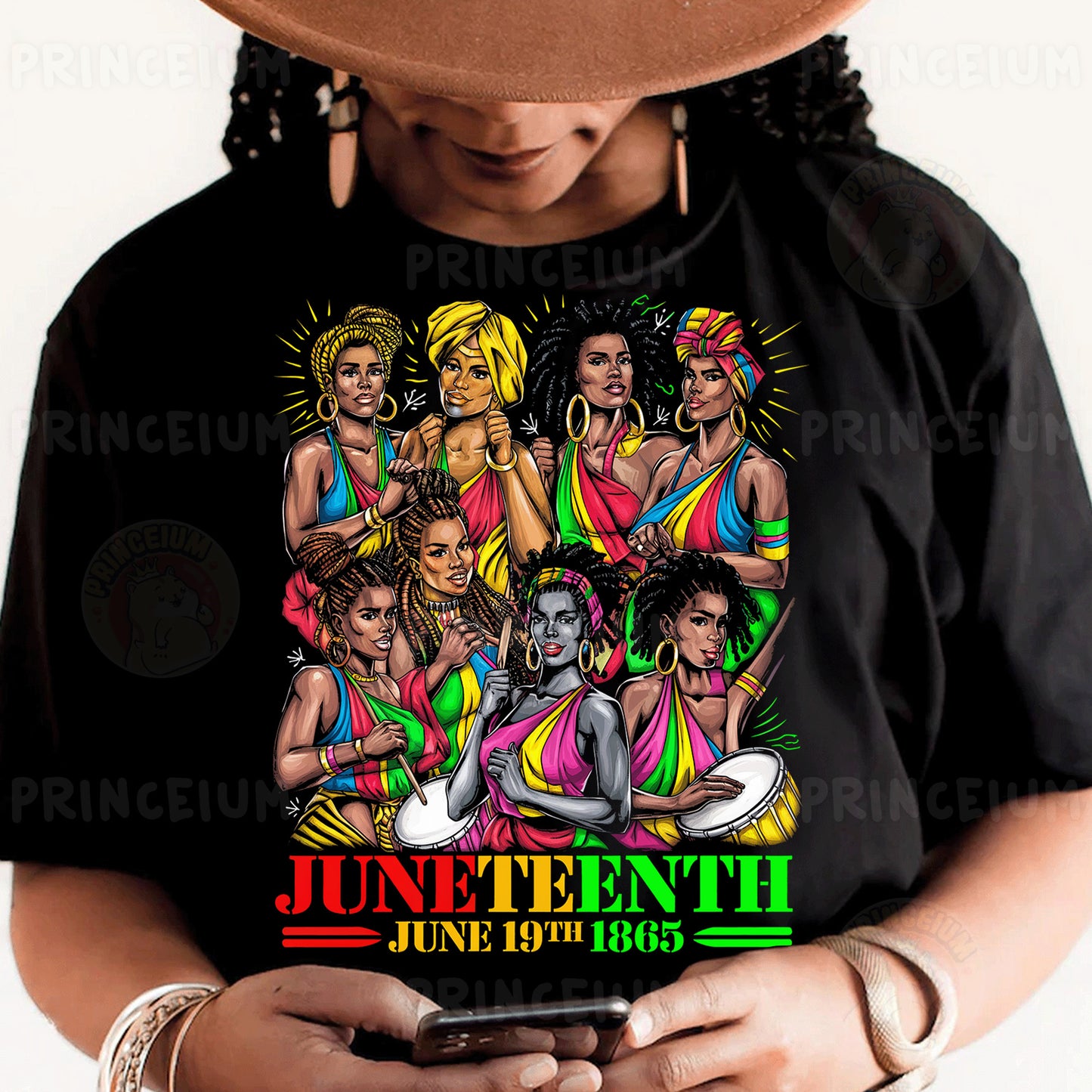 a person wearing a black shirt and a hat holding a cell phone