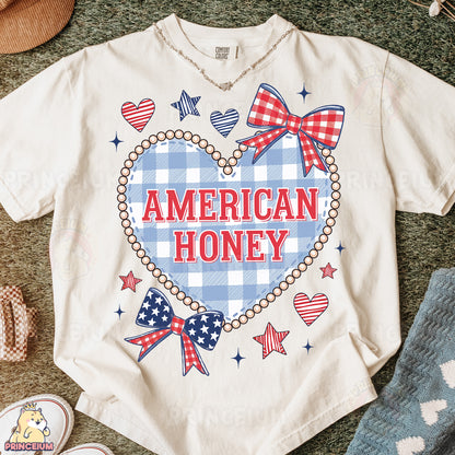 a t - shirt that says american honey on it