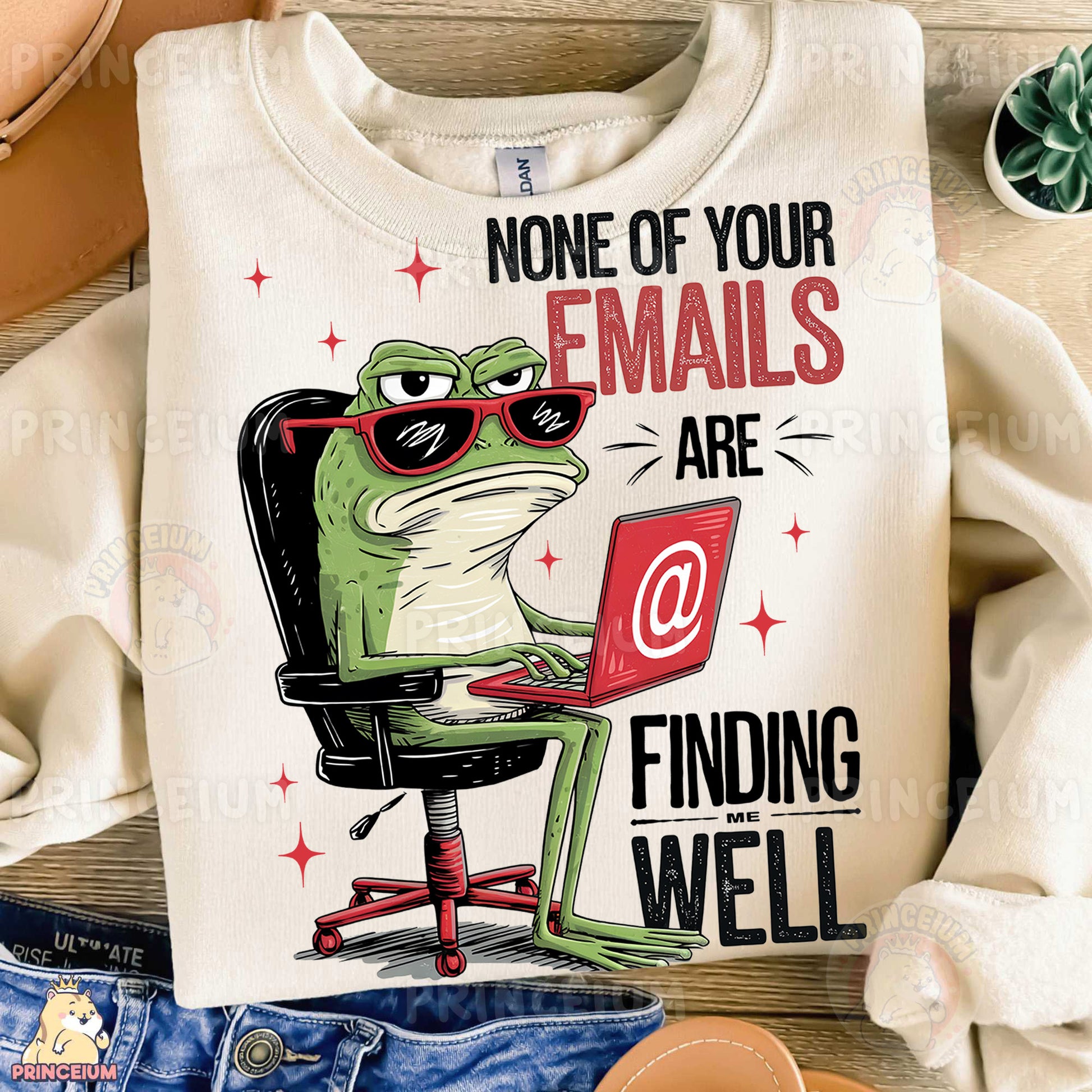 a shirt that says none of your emails are finding well