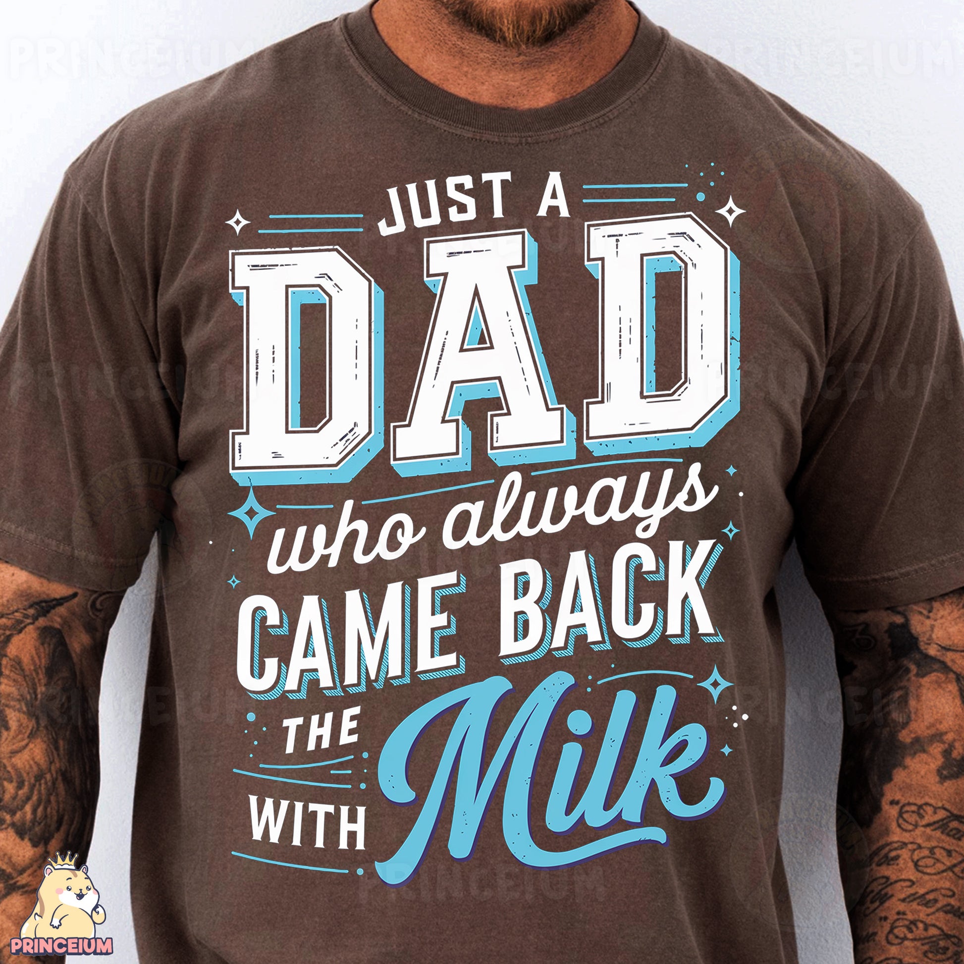 a man with a beard wearing a brown shirt