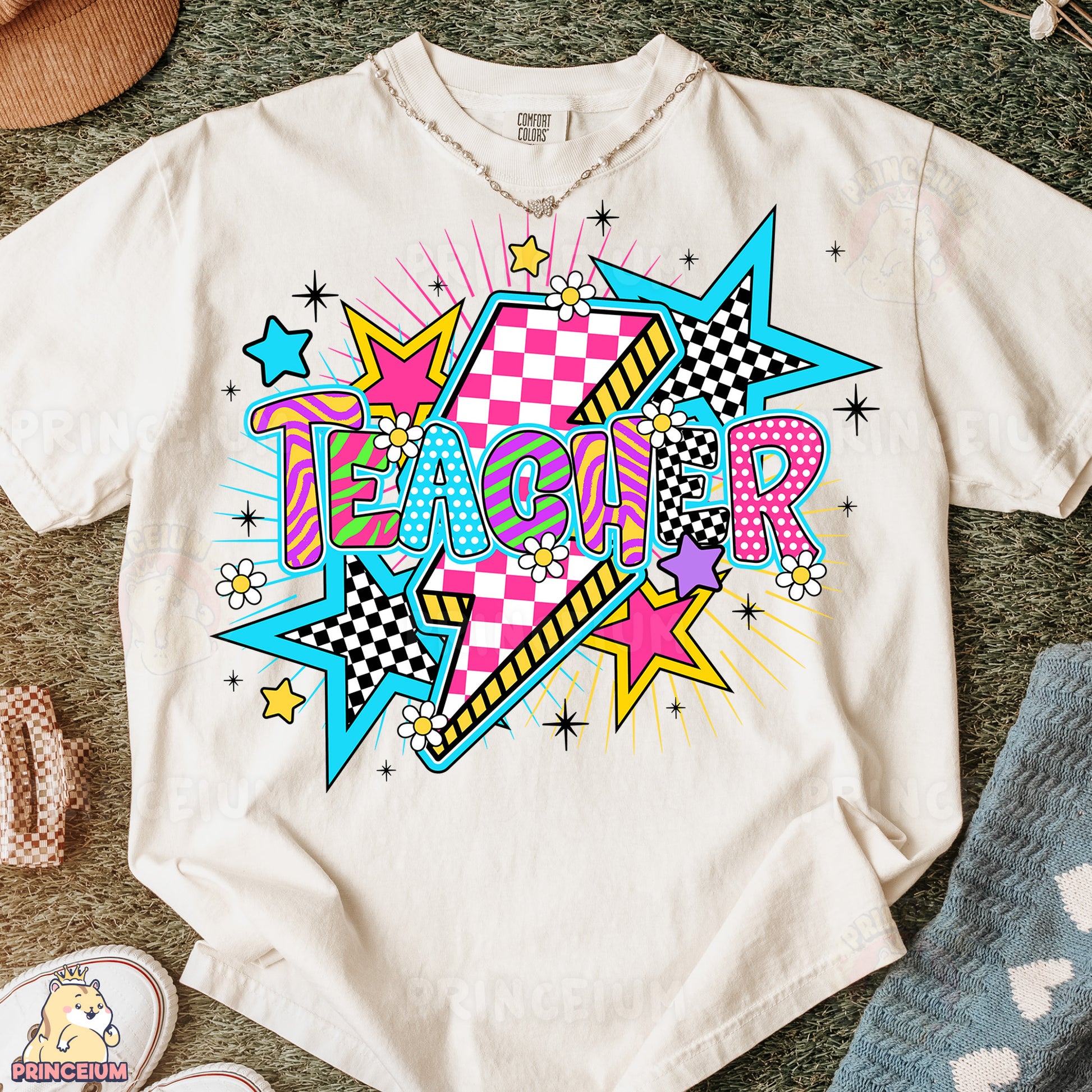 a t - shirt with the word teacher written on it