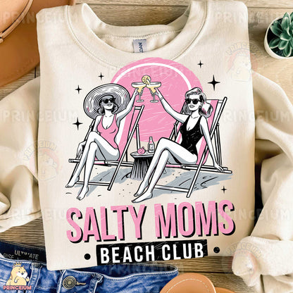 a t - shirt that says salty moms beach club