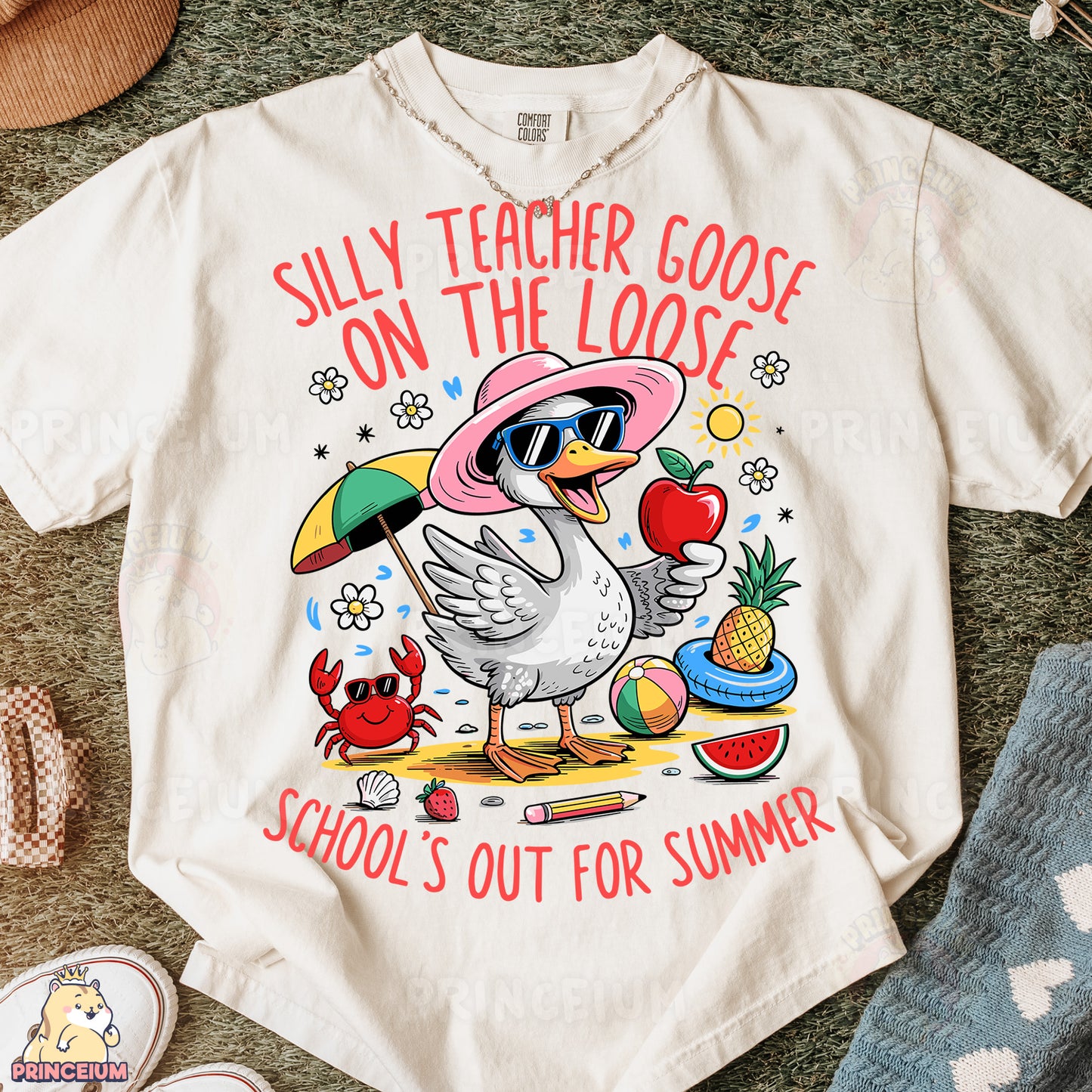 a t - shirt with a picture of a duck on it