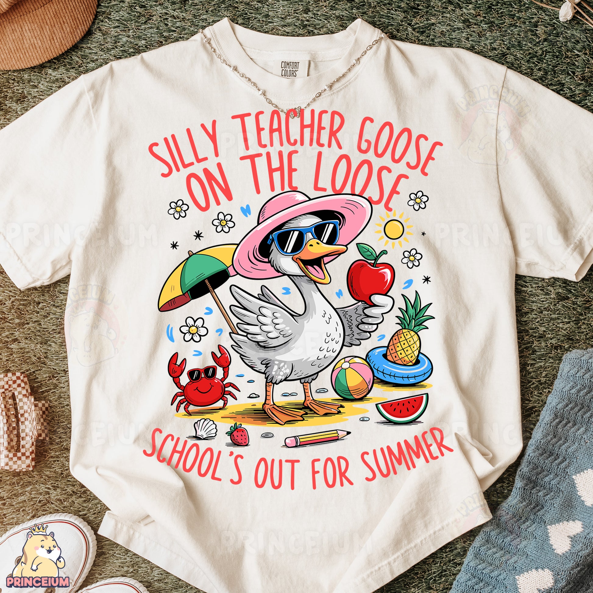 a t - shirt with a picture of a duck on it
