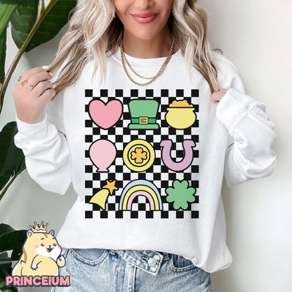 Checkered Lucky Charms Png, Magically Delicious, St Patrick’ Day Png, Lucky Charm, Shamrock Png, Sublimation Design, Digital Download Files