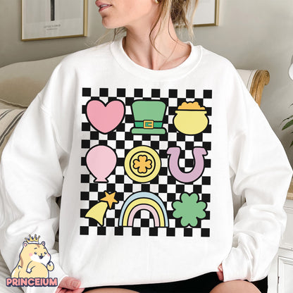 Checkered Lucky Charms Png, Magically Delicious, St Patrick’ Day Png, Lucky Charm, Shamrock Png, Sublimation Design, Digital Download Files