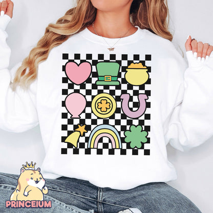 Checkered Lucky Charms Png, Magically Delicious, St Patrick’ Day Png, Lucky Charm, Shamrock Png, Sublimation Design, Digital Download Files